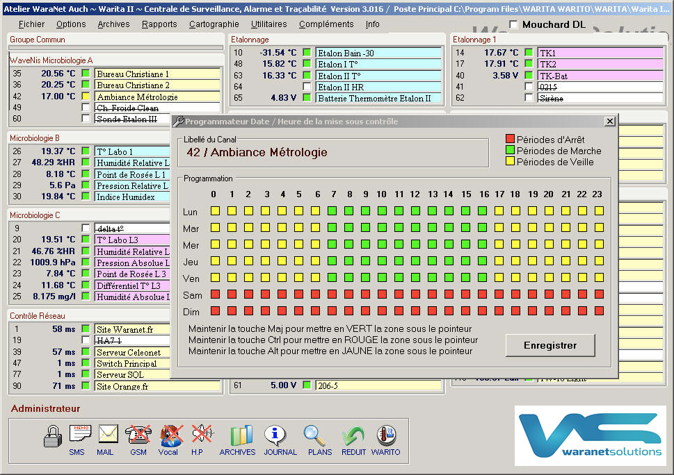 warita II logiciel interface 2